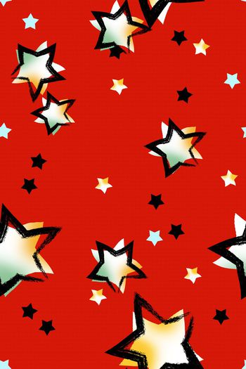 578376-五角星星星水墨毛笔3笔触