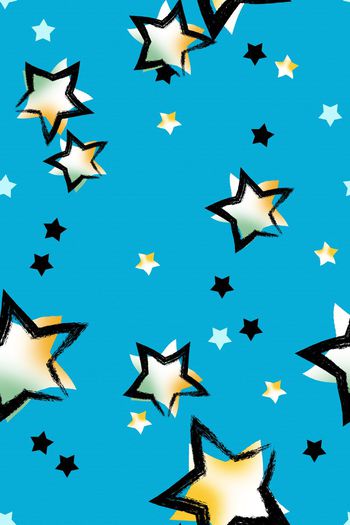 578377-五角星星星水墨毛笔3笔触