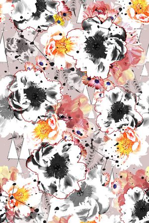 花卉印花华亿平台图片