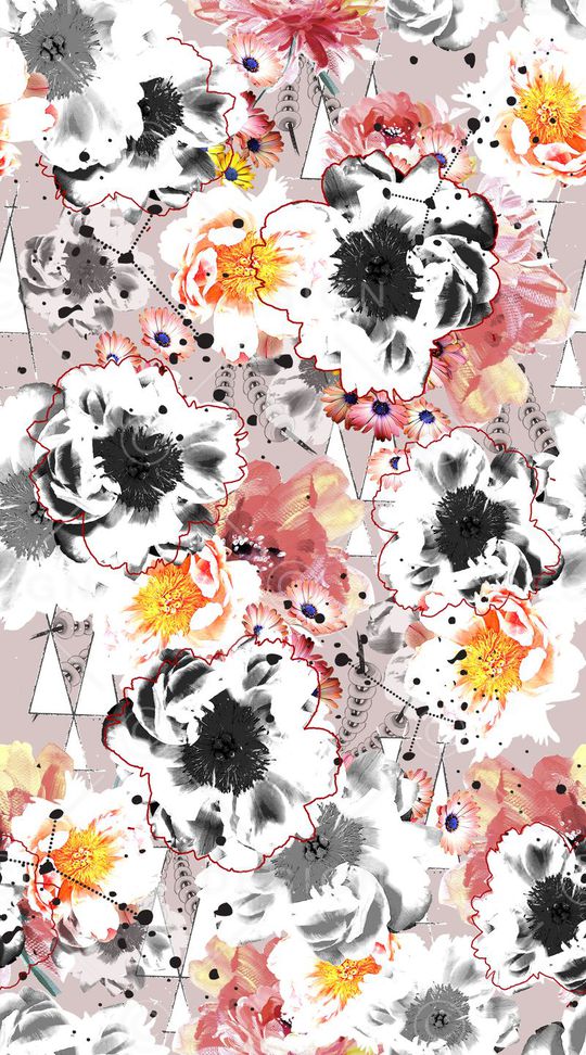 花卉印花华亿平台图片