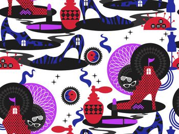 578438-卡通高跟鞋 太阳风火轮摩天轮