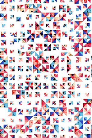 不规则几何印花华亿平台图片