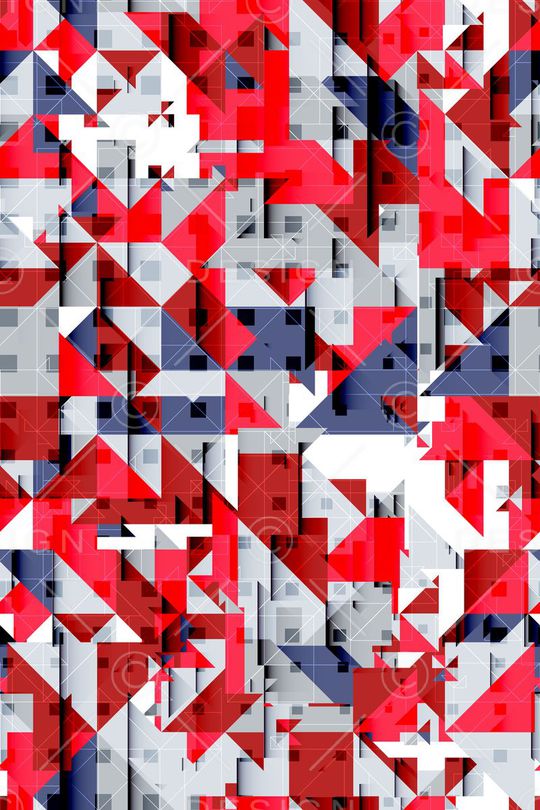 不规则几何印花华亿平台图片