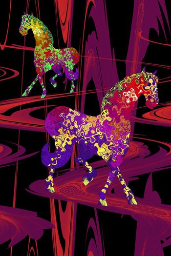 578501-立体空间几何炫彩油画颜料马