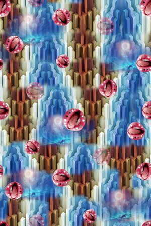 抽象印花华亿平台图片