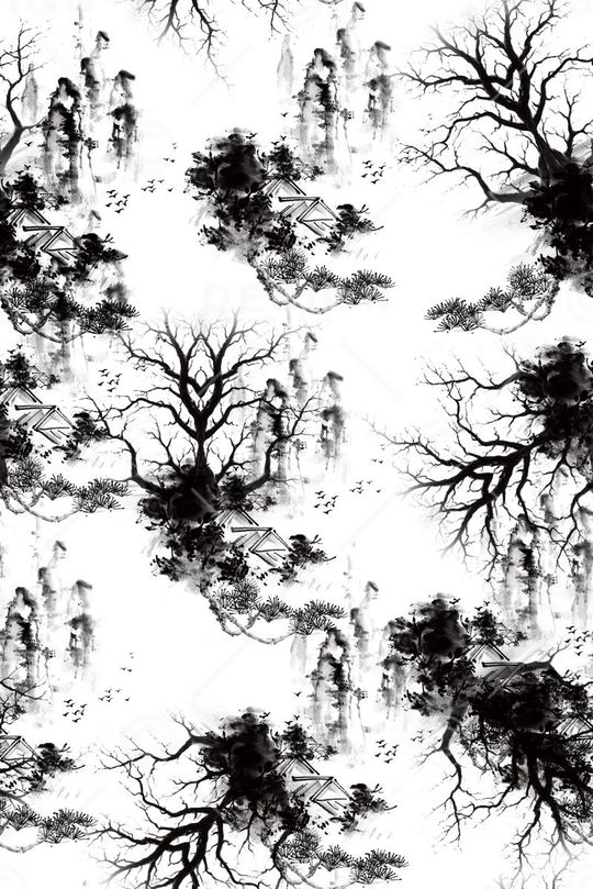 中国风印花华亿平台图片