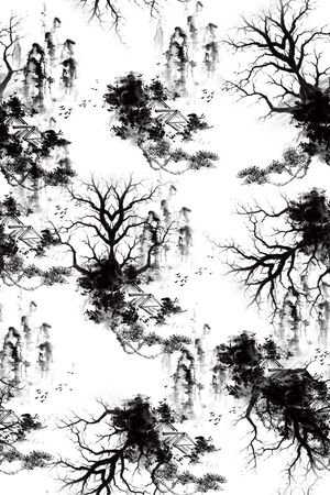 中国风印花华亿平台图片