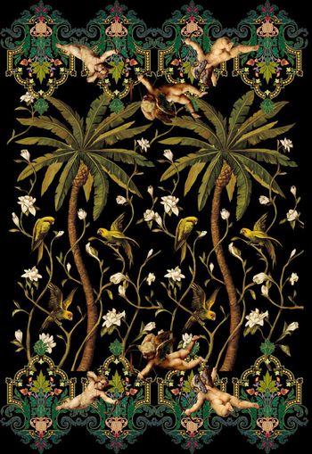 578831-最新时尚欧式花纹花卉小天使