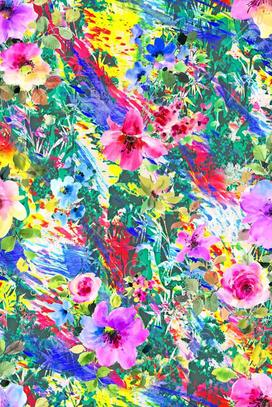 彩色 纹路 抽象 几何印花华亿平台图片