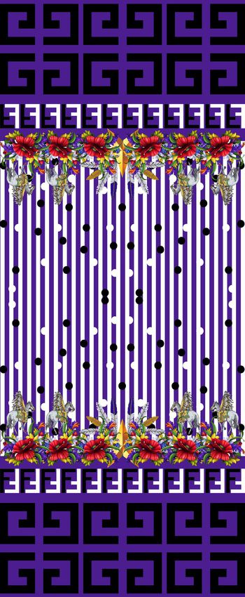 578893-最新时尚流行条纹波点花卉