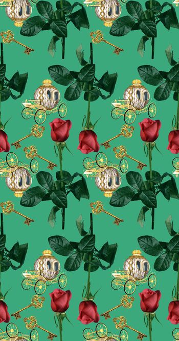 578980-最新时尚花卉玫瑰欧式古典钥匙