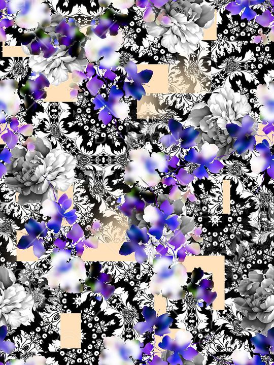 欧美大气风印花华亿平台图片