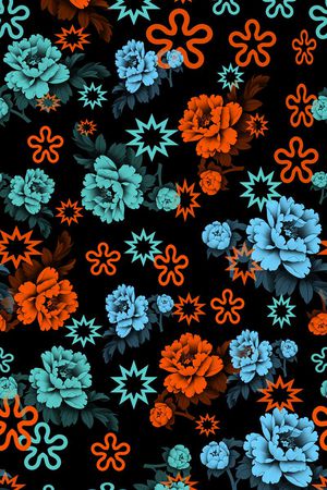 民族风图案印花华亿平台图片