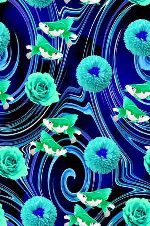 花卉印花华亿平台图片