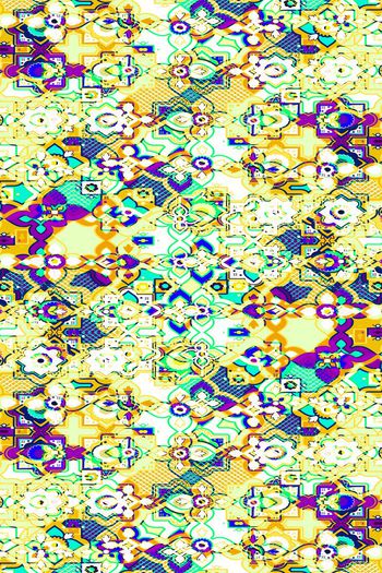 579207-几何平面小花卉撞色叠加效果男装女装