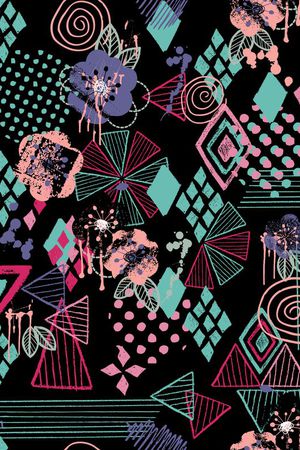 几何艺术印花华亿平台图片