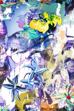 植物花卉印花华亿平台图片