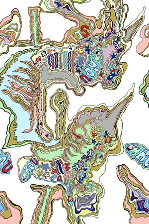 抽象艺术印花华亿平台图片