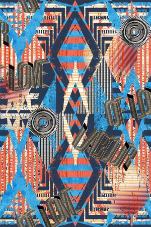 几何艺术印花华亿平台图片