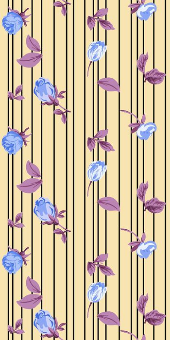 579512-时尚几何条纹花卉