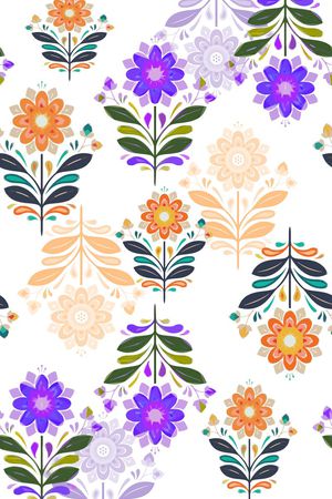 风格花卉印花华亿平台图片