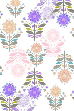 风格花卉印花华亿平台图片