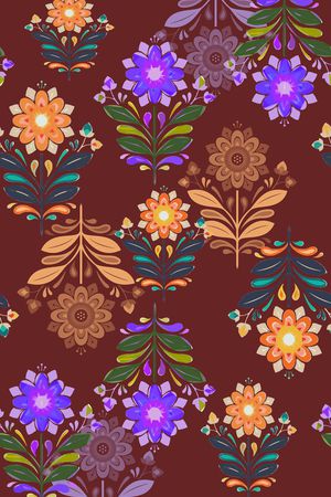 风格花卉印花华亿平台图片