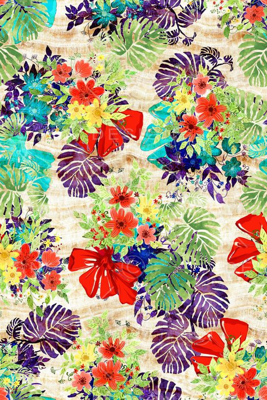 浪漫花卉印花华亿平台图片