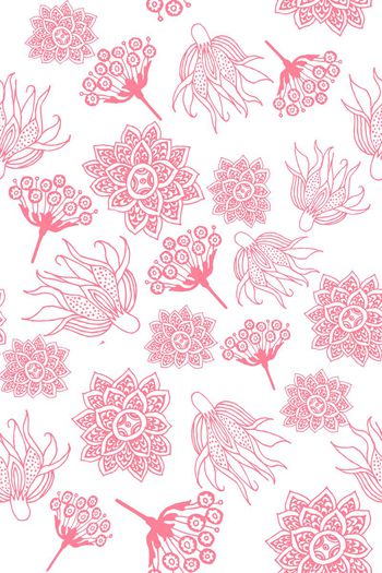 579843-线描个性花卉组合