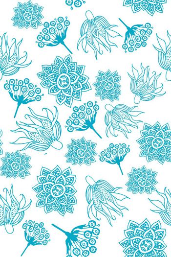 579844-线描个性花卉组合