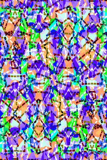 579858-清新几何虚线条纹色块夏装男装女装衬