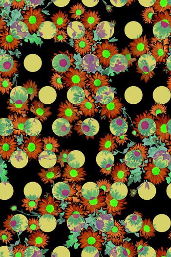 579967-超大波点紧密小碎花清新雏菊春夏女装