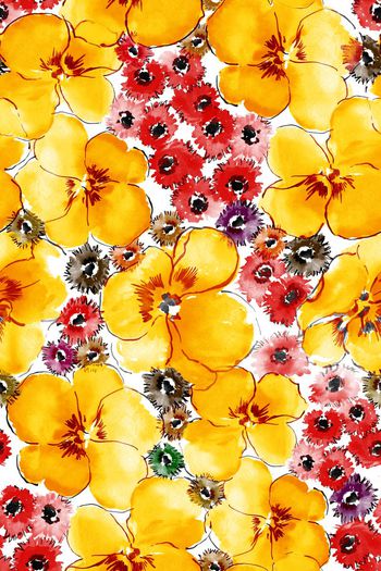 580024-水彩大花小花