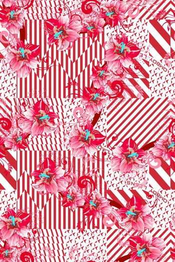 580057-几何图形蓝色花朵