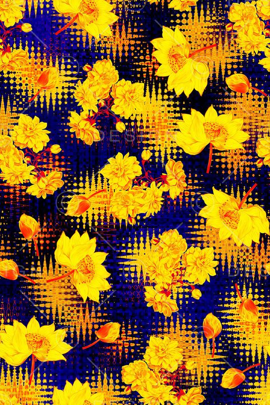 花卉印花华亿平台图片