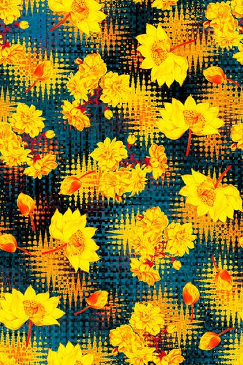 580223-金色荷花牡丹花