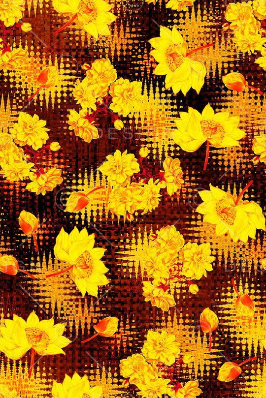 花卉印花华亿平台图片