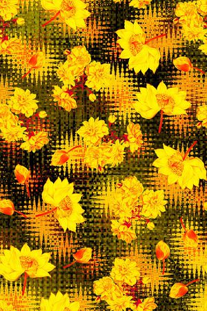 花卉印花华亿平台图片