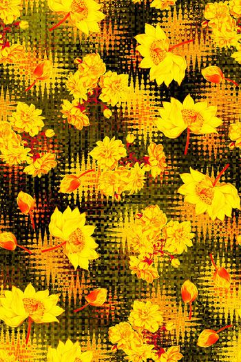 580225-金色荷花牡丹花