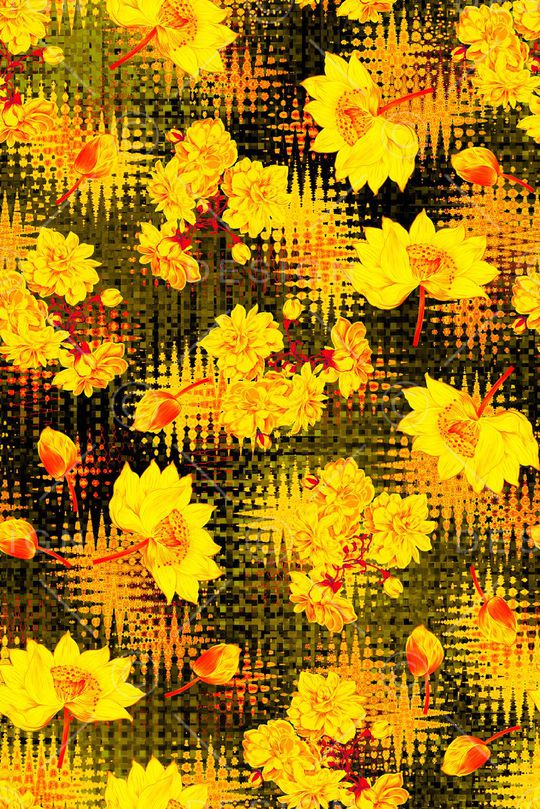 花卉印花华亿平台图片