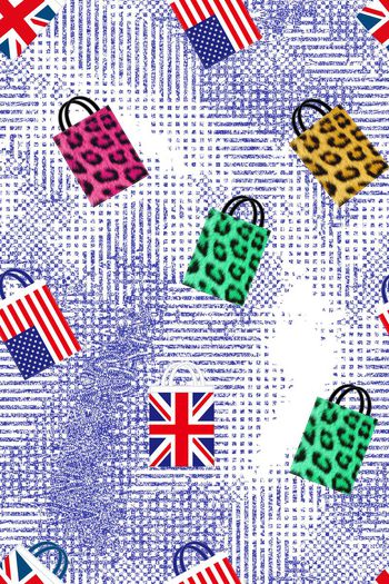 580265-国旗购物袋组合