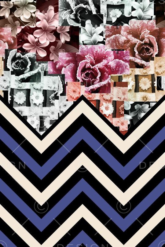 几何、线条、花卉印花华亿平台图片