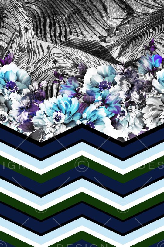 几何、条纹、手绘花卉印花华亿平台图片