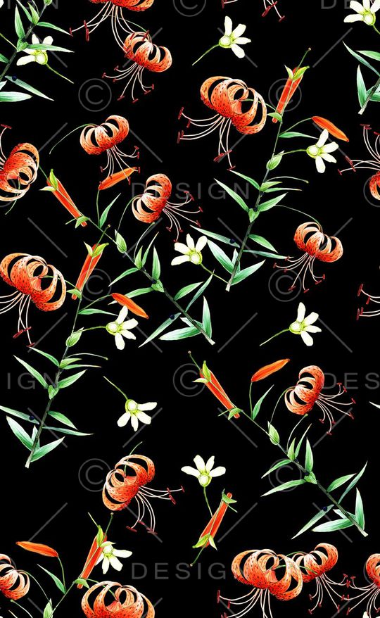 水彩手绘印花华亿平台图片