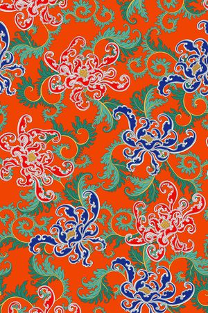 中国风印花华亿平台图片