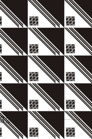 几何图案印花华亿平台图片