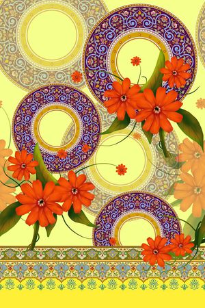 古典印花华亿平台图片