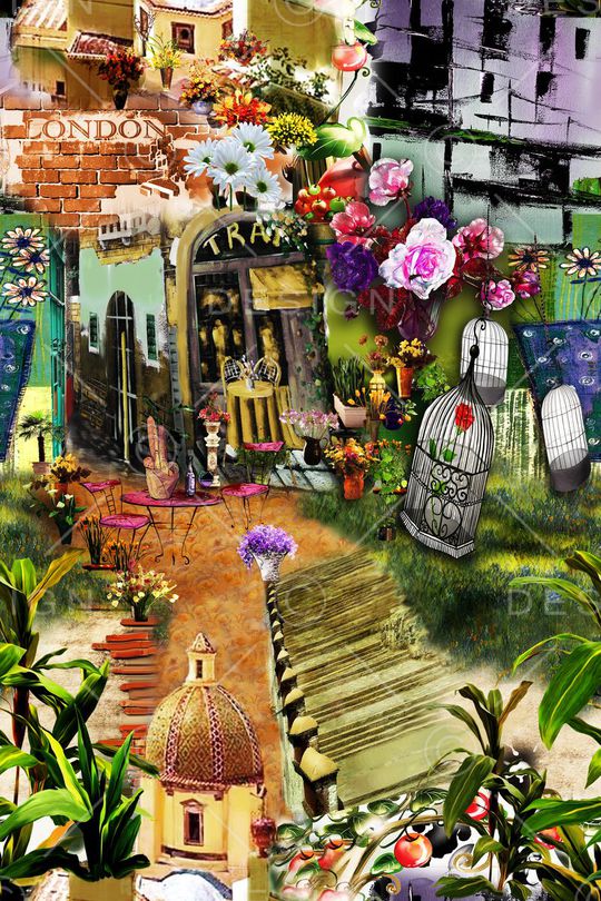 花卉印花华亿平台图片