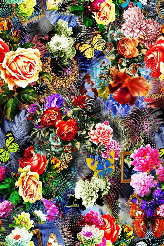 牡丹印花华亿平台图片