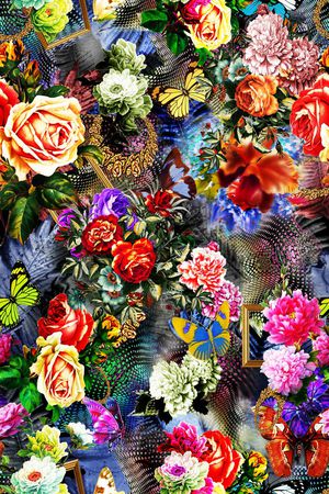 牡丹印花华亿平台图片